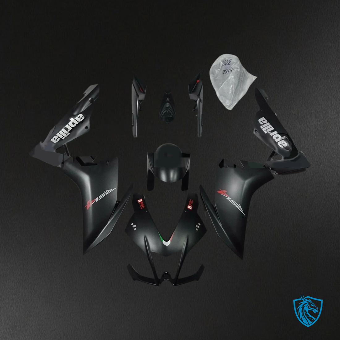 Aprilia RSV4 1000 (2009-2015) Fairing Kit - Matte Black - ABS Bodywork