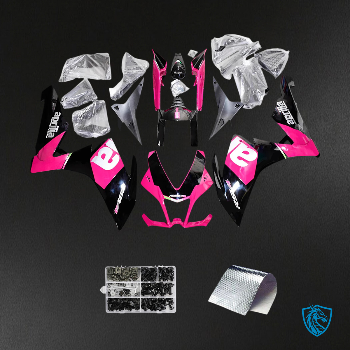 Aprilia RSV4 1000 (2009-2015) Fairing Kit - Pink & Black - ABS Bodywork