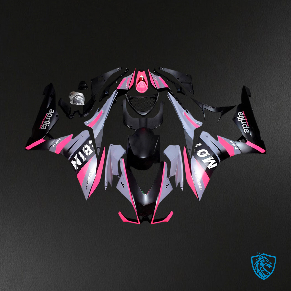 Aprilia RSV4 1000 (2009-2015) Fairing Kit - Pink, Gray & Black - ABS Bodywork