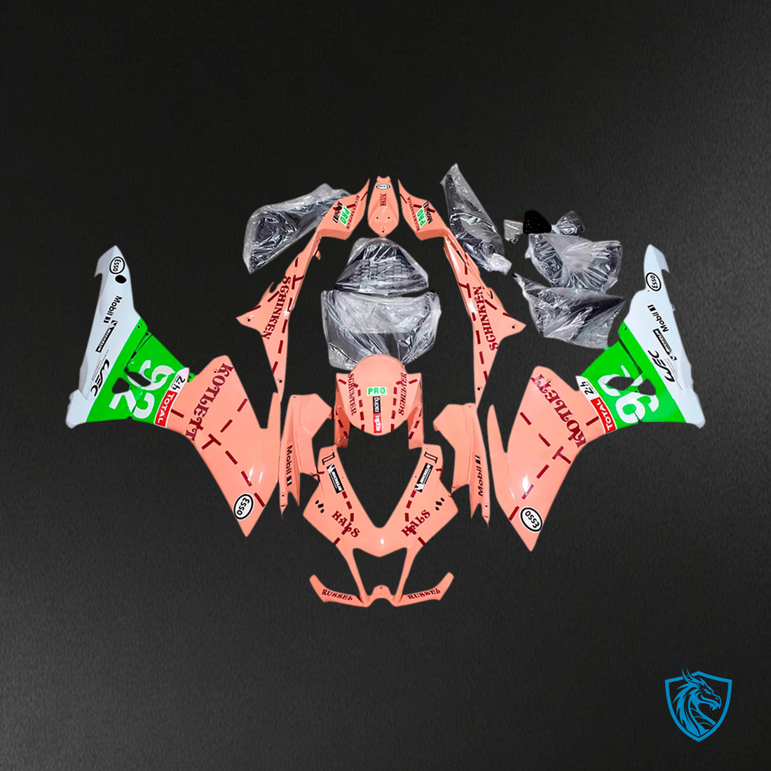 Aprilia RSV4 1000 (2009-2015) Fairing Kit - Pink, Green & White - ABS Bodywork