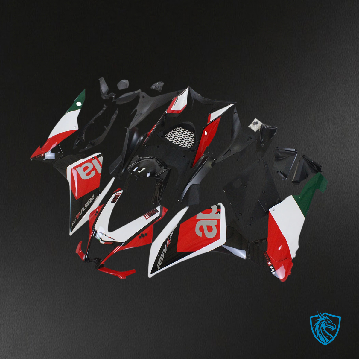 Aprilia RSV4 1000 (2009-2015) Fairing Kit - Red & Black - ABS Plastic Bodywork