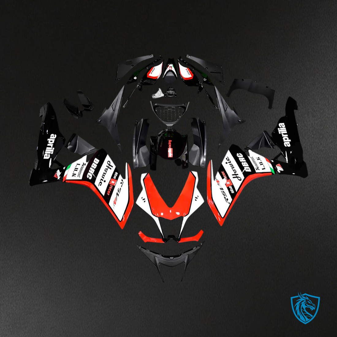Aprilia RSV4 1000 (2009-2015) Fairing Kit - Red, Black & White - ABS Bodywork