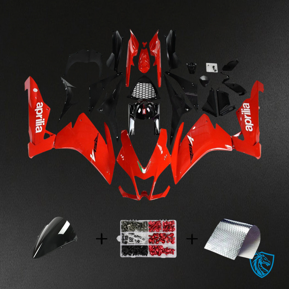 Aprilia RSV4 1000 (2009-2015) -  Fairing Kit - Red - ABS Bodywork