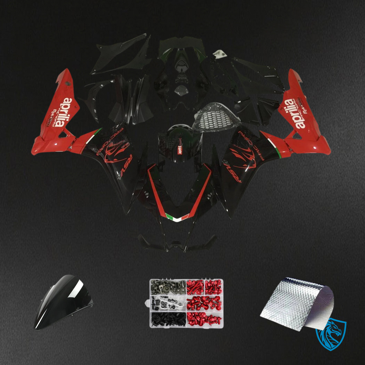 Aprilia RSV4 1000 (2009-2015) Fairing Kit - Red and Black - ABS Bodywork
