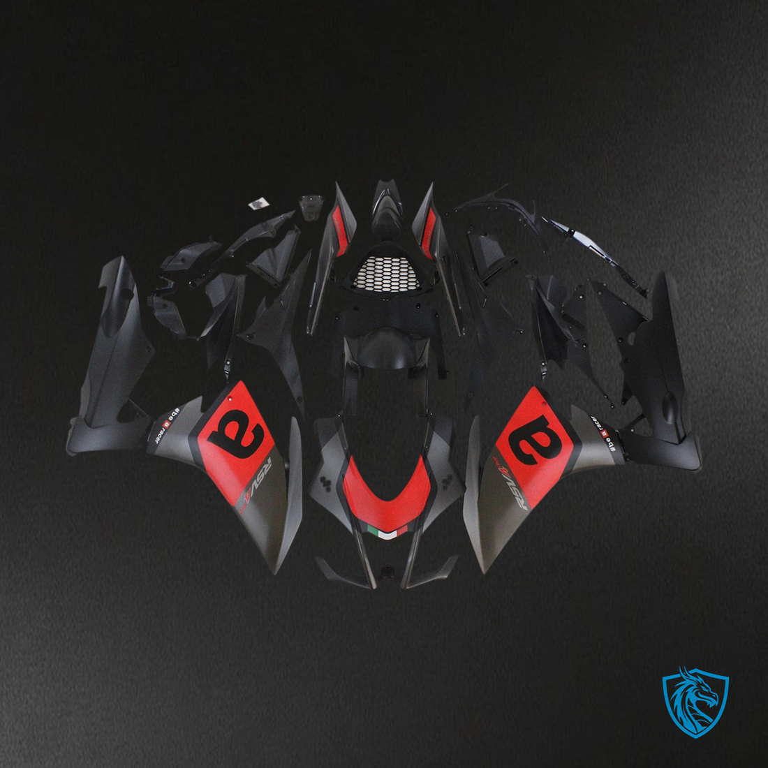 Aprilia RSV4 1000 (2009-2015) Fairing Kit - Red & Black Style_3 - ABS Bodywork