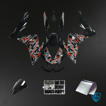 Aprilia RSV4 1000 (2009-2015) Fairing Kit - Red & Gray Camo - ABS Bodywork