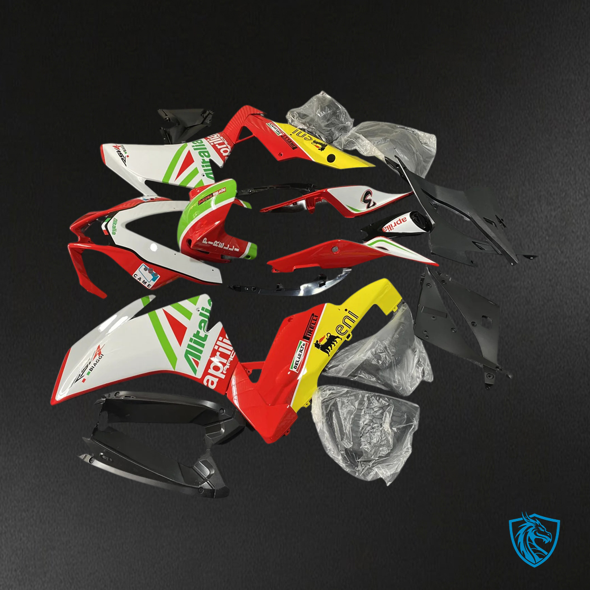 Aprilia RSV4 1000 (2009-2015) Fairing Kit - Red & Green - ABS Bodywork