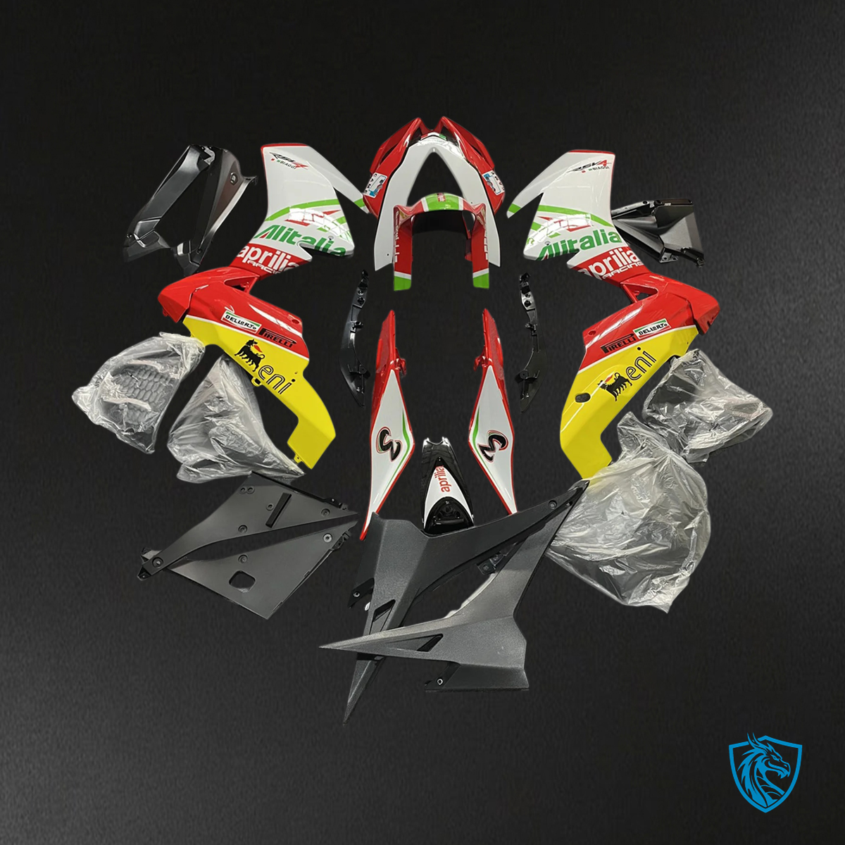 Aprilia RSV4 1000 (2009-2015) Fairing Kit - Red & Green - ABS Bodywork