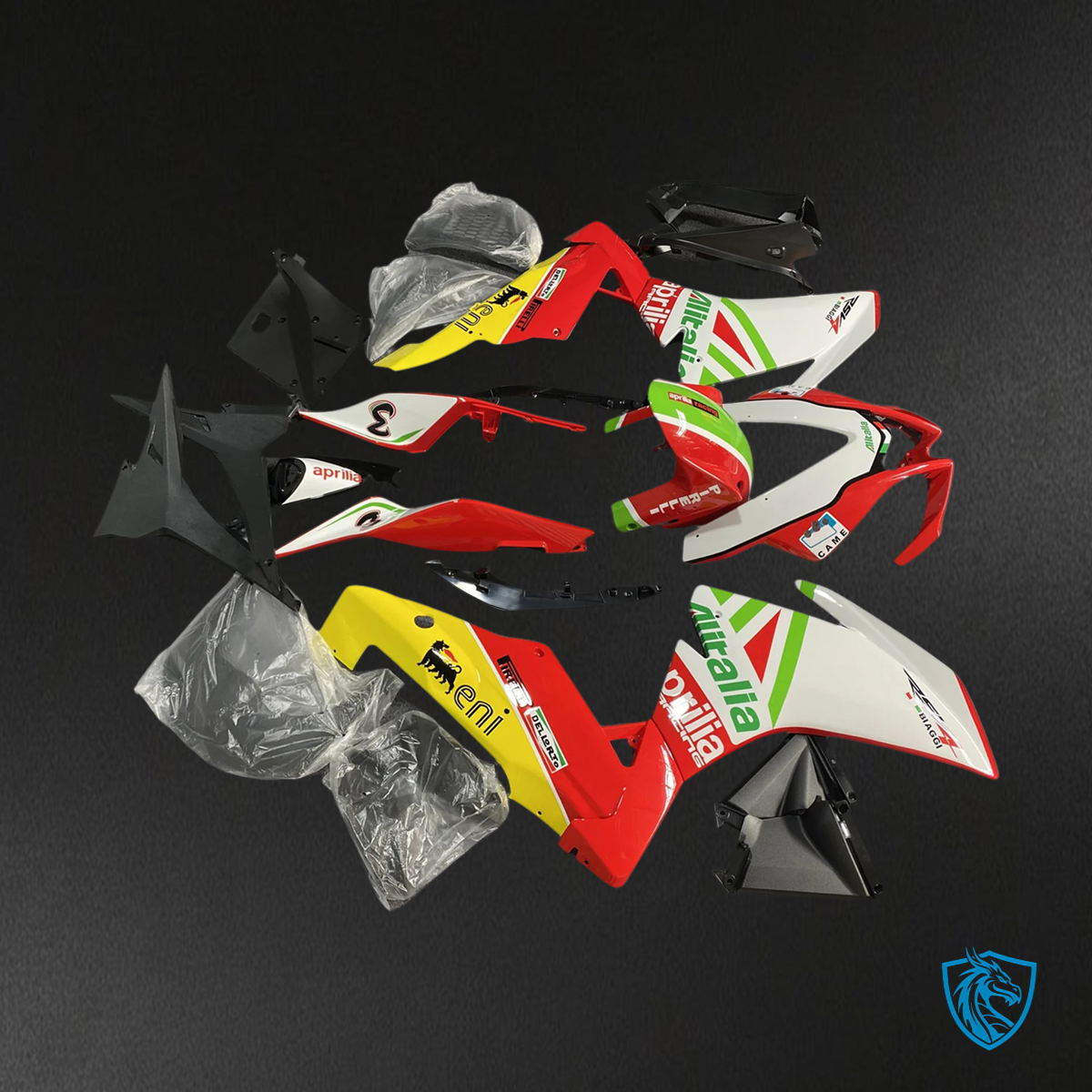 Aprilia RSV4 1000 (2009-2015) Fairing Kit - Red & Green - ABS Bodywork