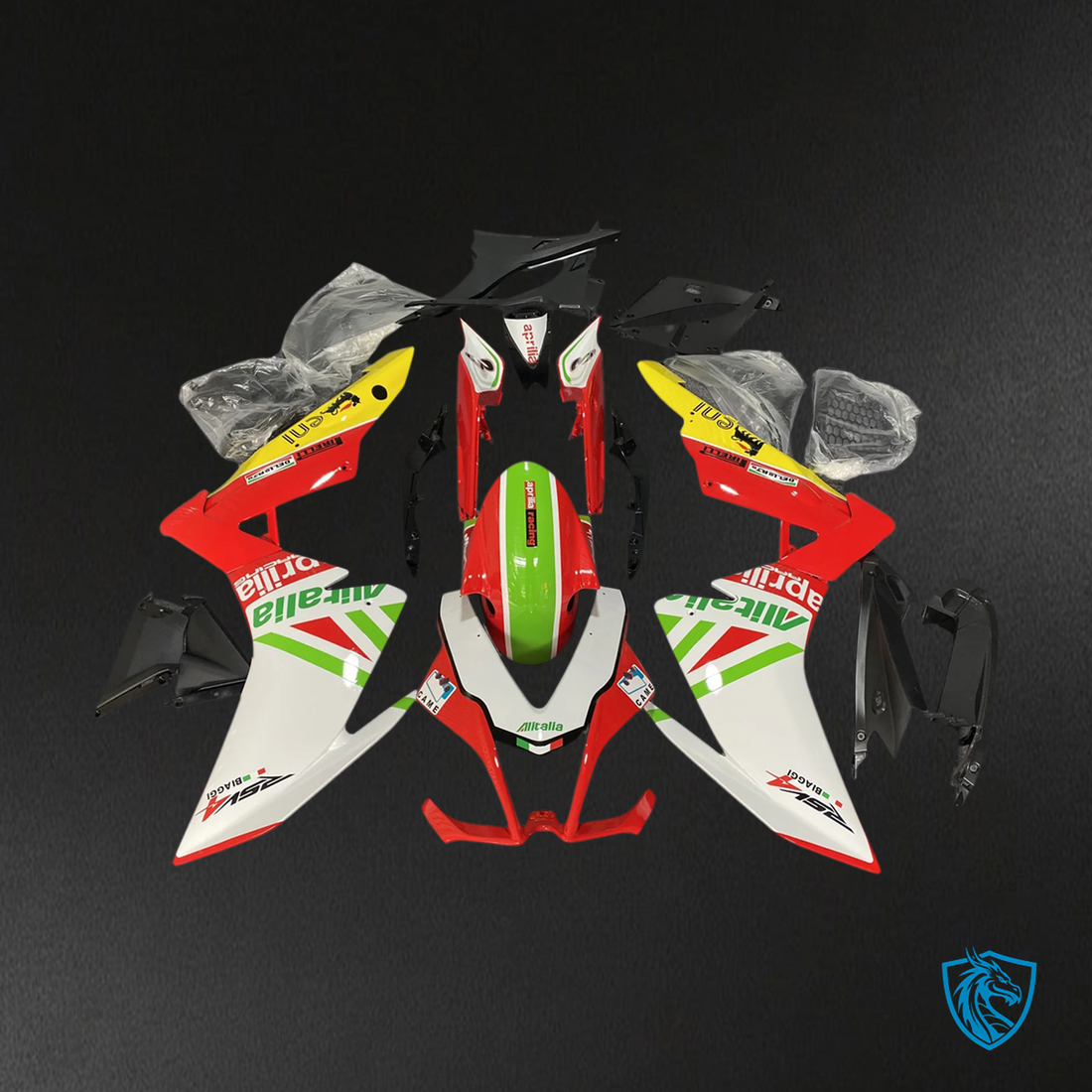 Aprilia RSV4 1000 (2009-2015) Fairing Kit - Red & Green - ABS Bodywork