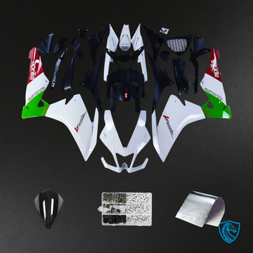 Aprilia RSV4 1000 (2009-2015) Fairing Kit - White, Black and Green - ABS Bodywork