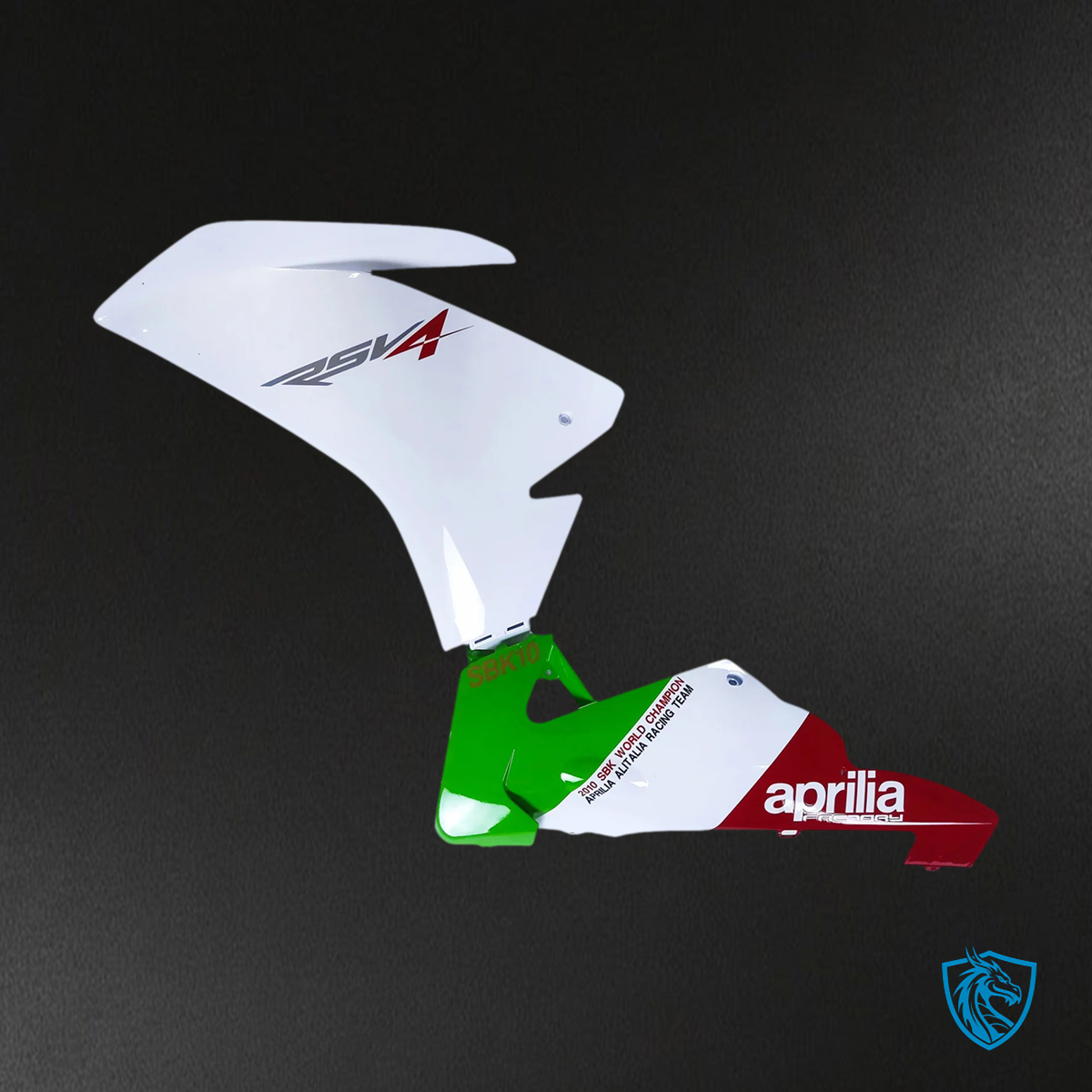 Aprilia RSV4 1000 (2009-2015) Fairing Kit - White, Black and Green - ABS Bodywork