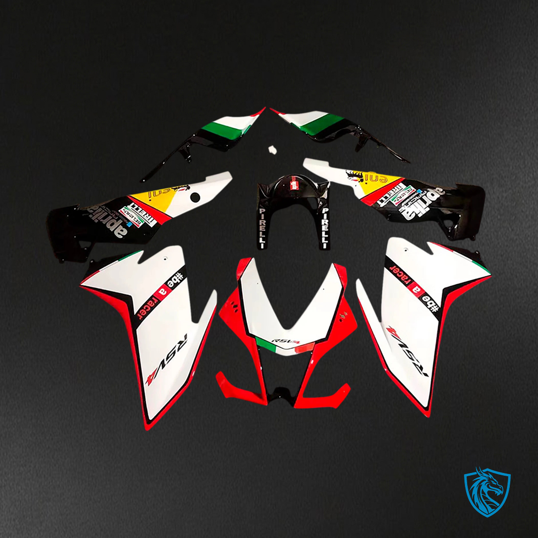Aprilia RSV4 1000 (2009-2015) Fairing Kit - White, Yellow & Red - ABS Bodywork