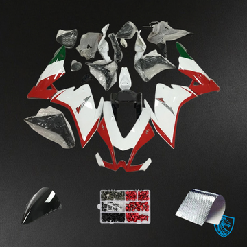 Aprilia RSV4 1000 (2009-2015) Fairing Kit - White & Red Style_2 - ABS Bodywork