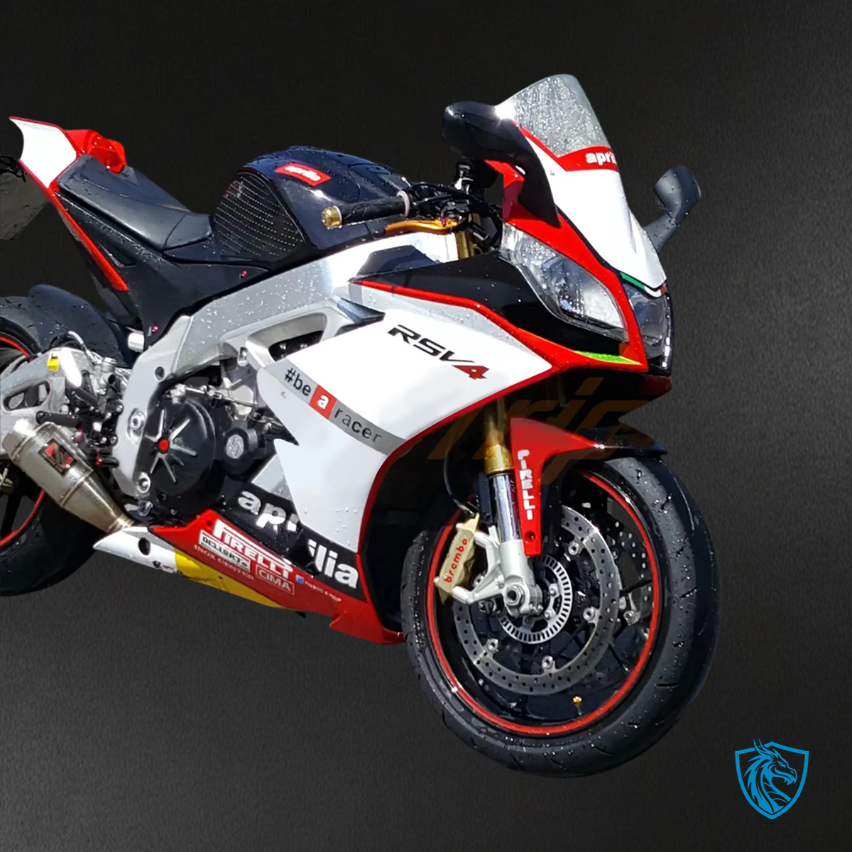 Aprilia RSV4 1000 (2009-2015) Fairing Kit - White & Red Style_4 - ABS Bodywork