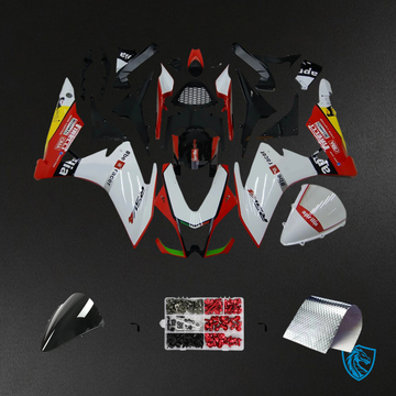 Aprilia RSV4 1000 (2009-2015) Fairing Kit - White & Red Style_4 - ABS Bodywork