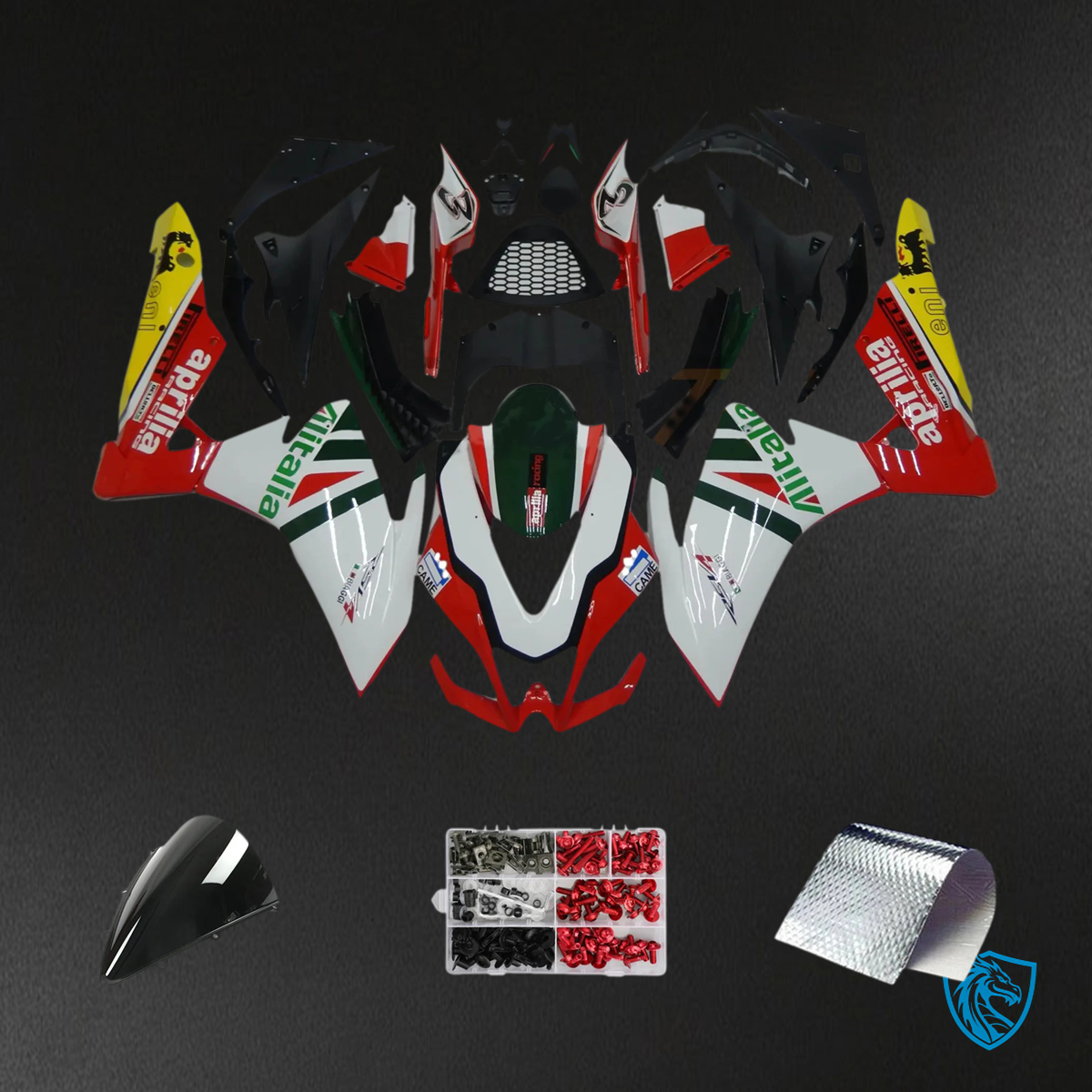 Aprilia RSV4 1000 (2009-2015) Fairing Kit - White & Red - ABS Bodywork