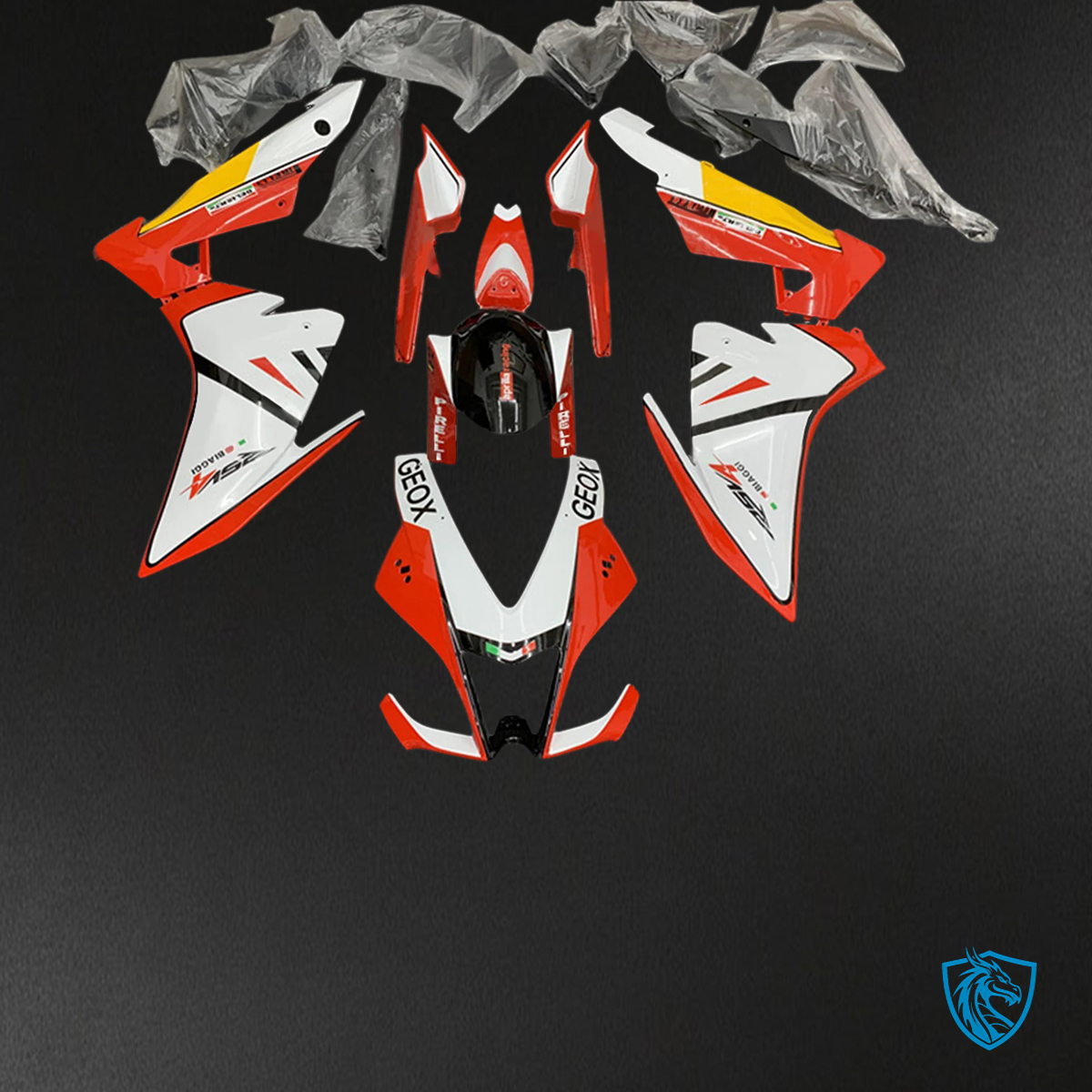 Aprilia RSV4 1000 (2009 -2015) Fairing Kit - White & Red - ABS Bodywork