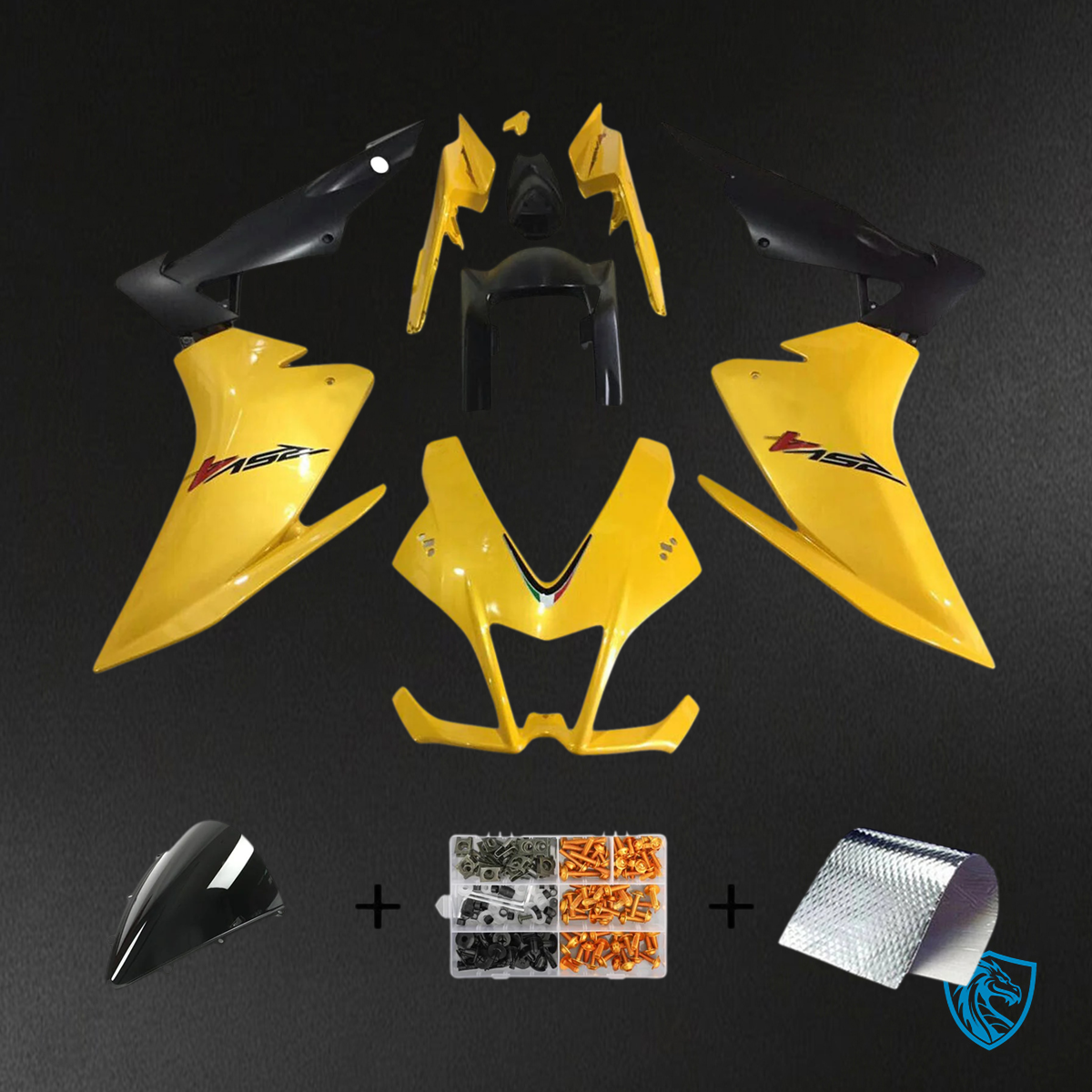 Aprilia RSV4 1000 (2009 -2015) Fairing Kit - Yellow - ABS Bodywork