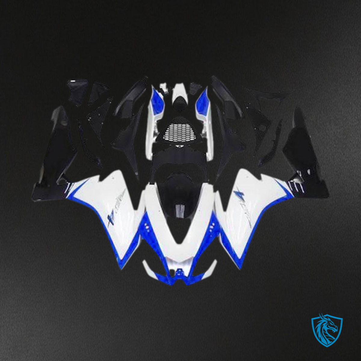 Aprilia RSV4 1000 (2010-2015) Glossy White & Blue Fairing Kit - Aftermarket ABS Bodywork