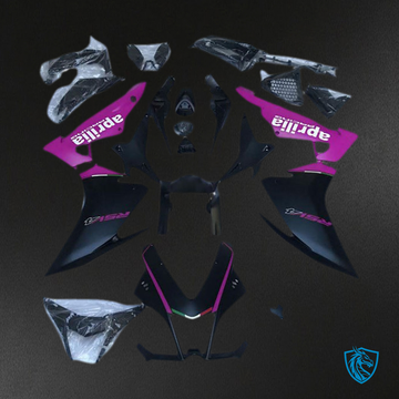 Aprilia RSV4 1000 (2010-2015) Matte Black & Pink Motorcycle Fairing Kit | ABS Bodywork