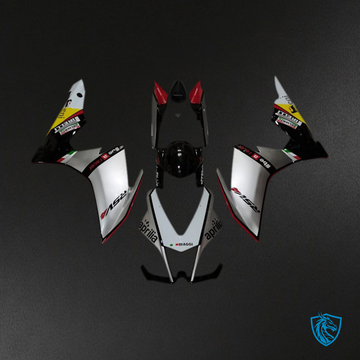 Aprilia RSV4 1000 (2010-2015) Silver & Red - MERGEment Motorcycle Fairings Kit