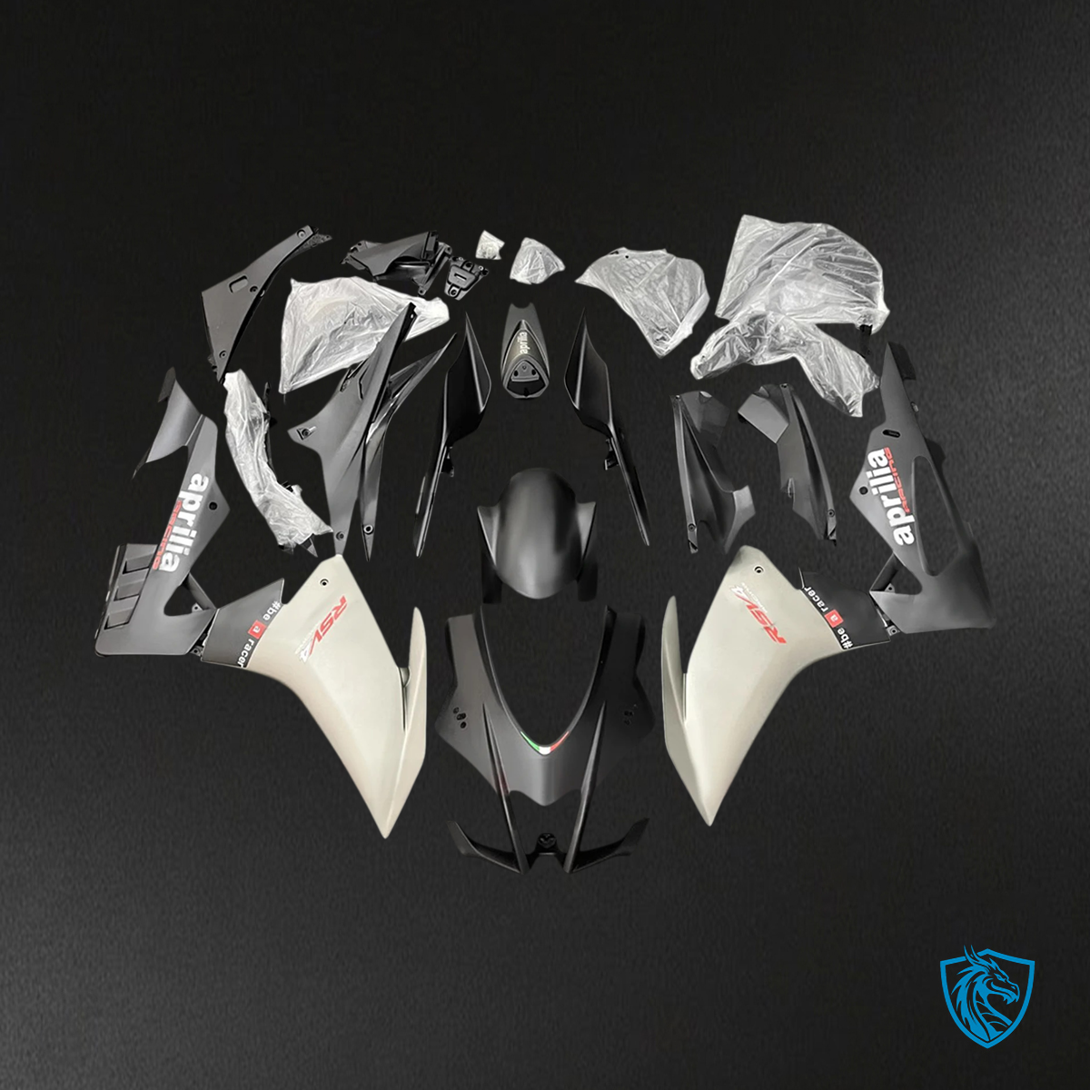 Aprilia RSV4 1000 (2016-2020) Fairing Kit - Black & Gray - ABS Bodywork