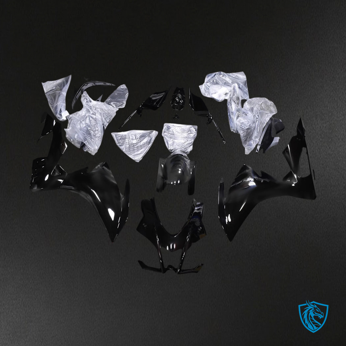 Aprilia RSV4 1000 (2016-2020) Fairing Kit - Glossy Black - ABS Bodywork
