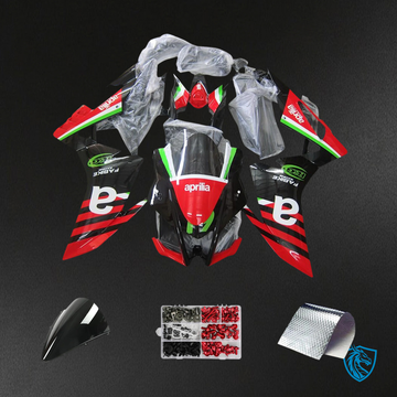 Aprilia RSV4 1000 (2016-2020) Fairing Kit - Red & Green Style 7 - ABS Bodywork