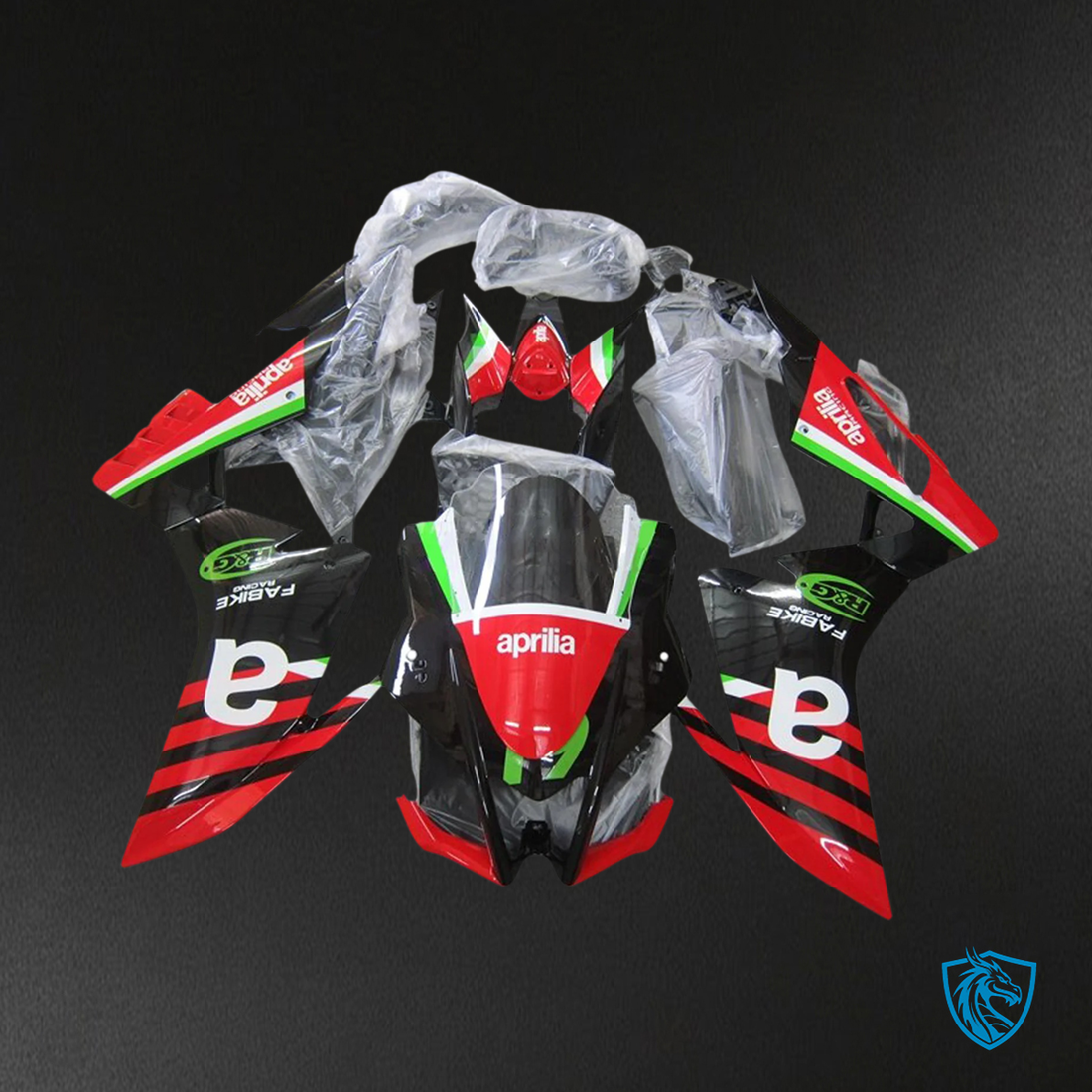 Aprilia RSV4 1000 (2016-2020) Fairing Kit - Red & Green Style 7 - ABS Bodywork
