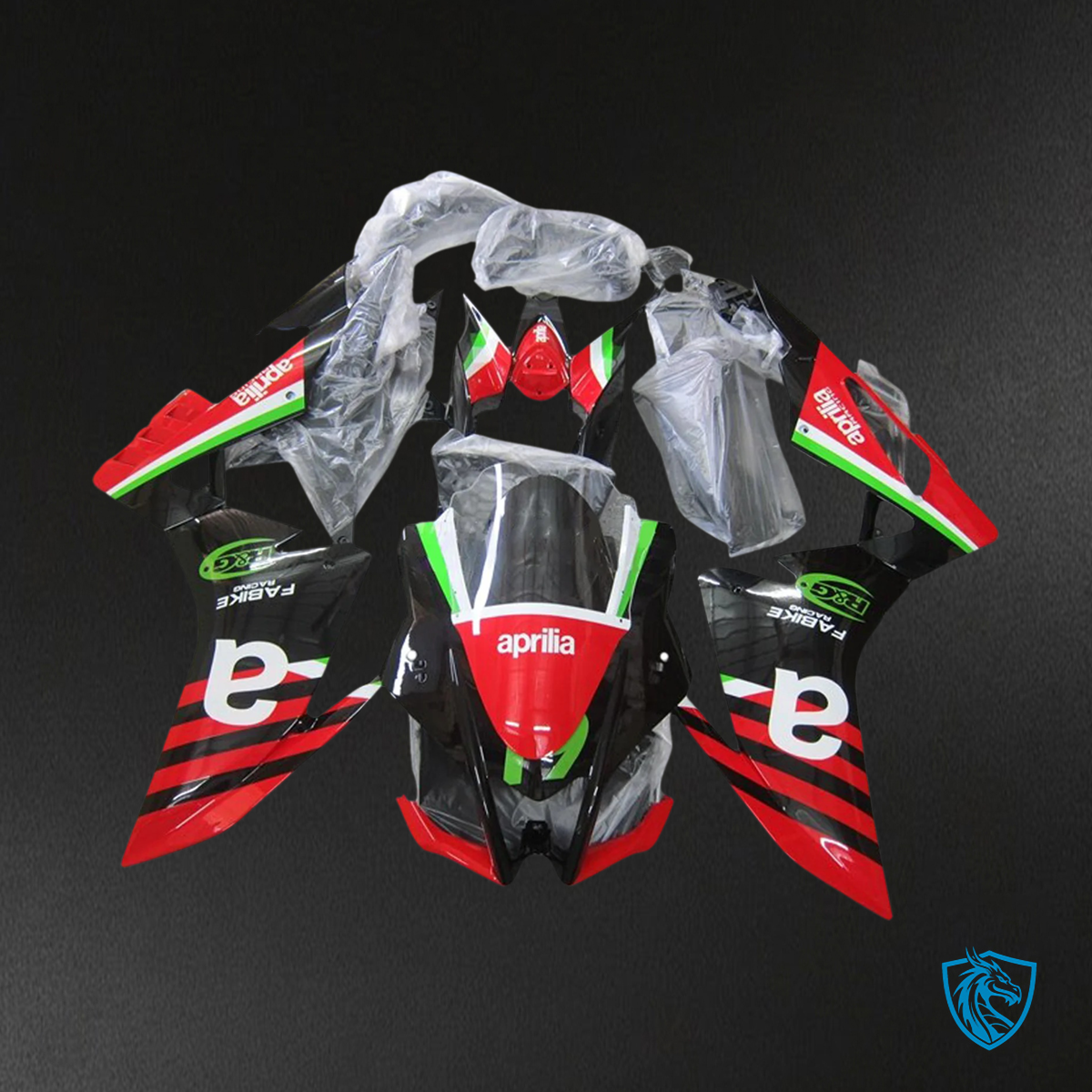 Aprilia RSV4 1000 (2016-2020) Fairing Kit - Red & Green Style 7 - ABS Bodywork