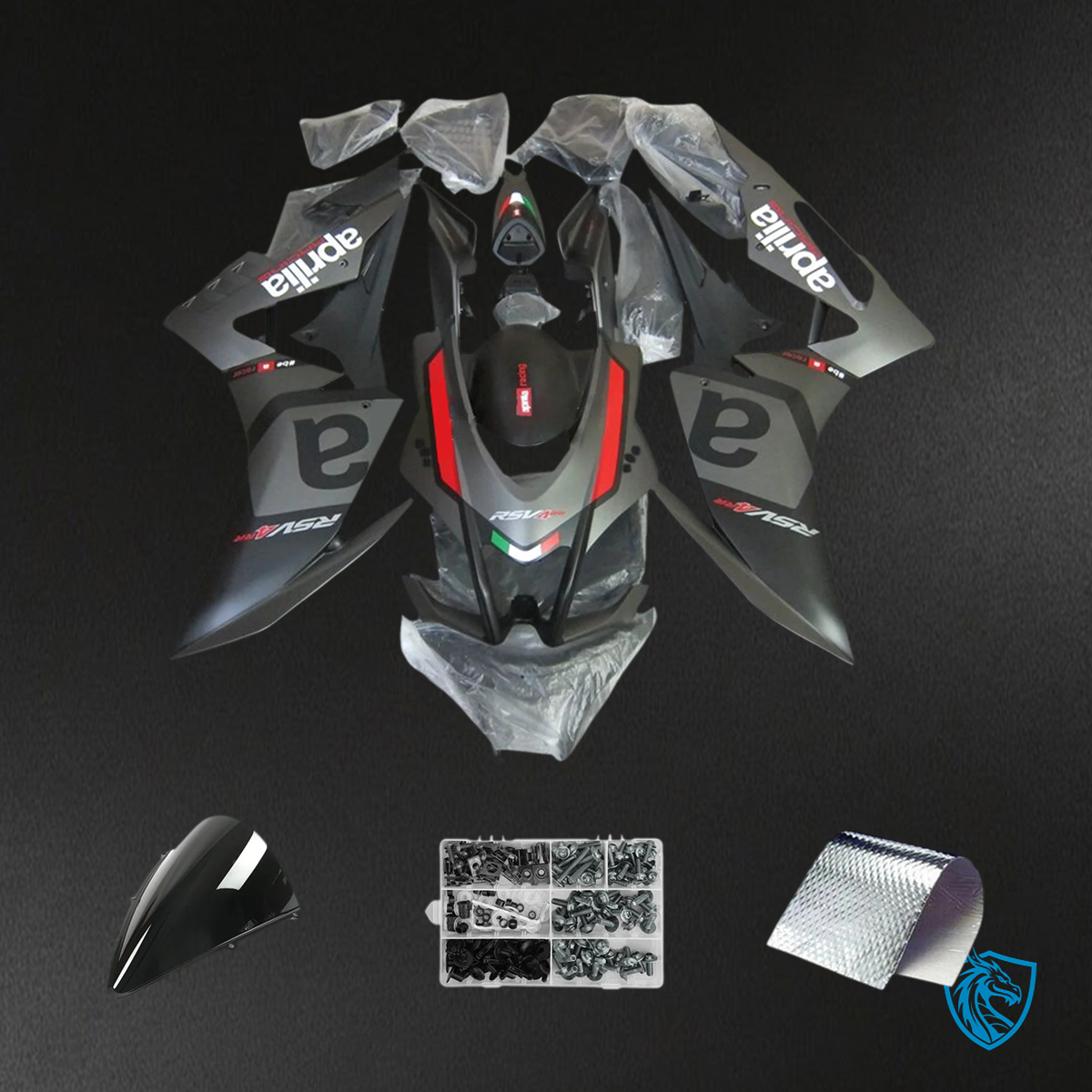 Aprilia RSV4 1000 (2016-2020) Fairing Kit - Red & Black Style 3 - ABS Bodywork