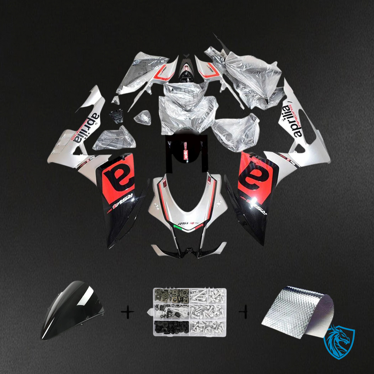 Aprilia RSV4 1000 (2016-2020) Fairing Kit - Red & Black Style 4 - ABS Bodywork