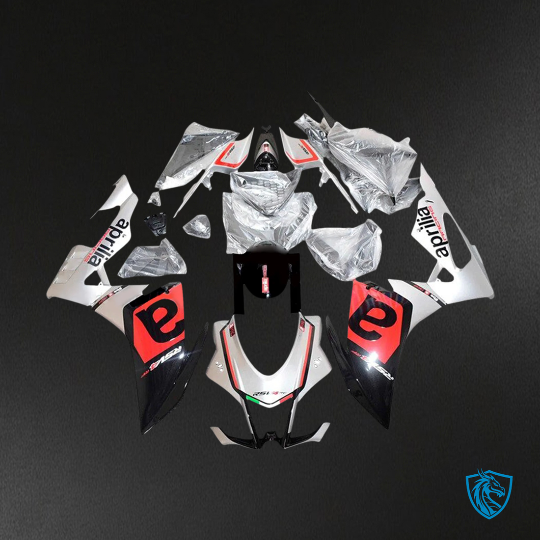 Aprilia RSV4 1000 (2016-2020) Fairing Kit - Red & Black Style 4 - ABS Bodywork