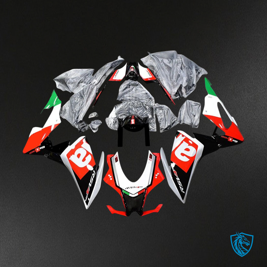 Aprilia RSV4 1000 (2016-2020) Fairing Kit - Red & Green Style 13 - ABS Bodywork