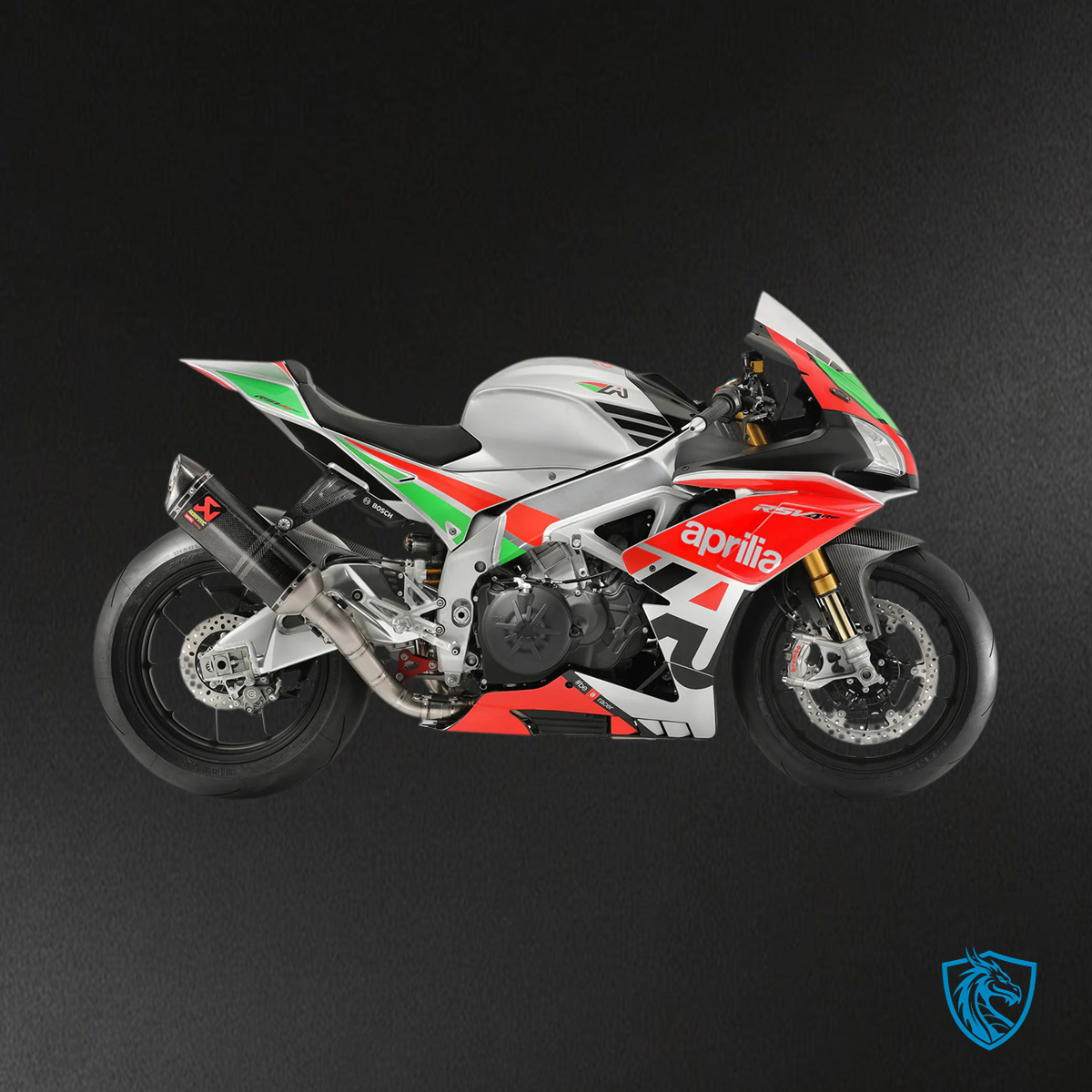 Aprilia RSV4 1000 (2016-2020) Fairing Kit - Red & Green Style 3 - ABS Bodywork