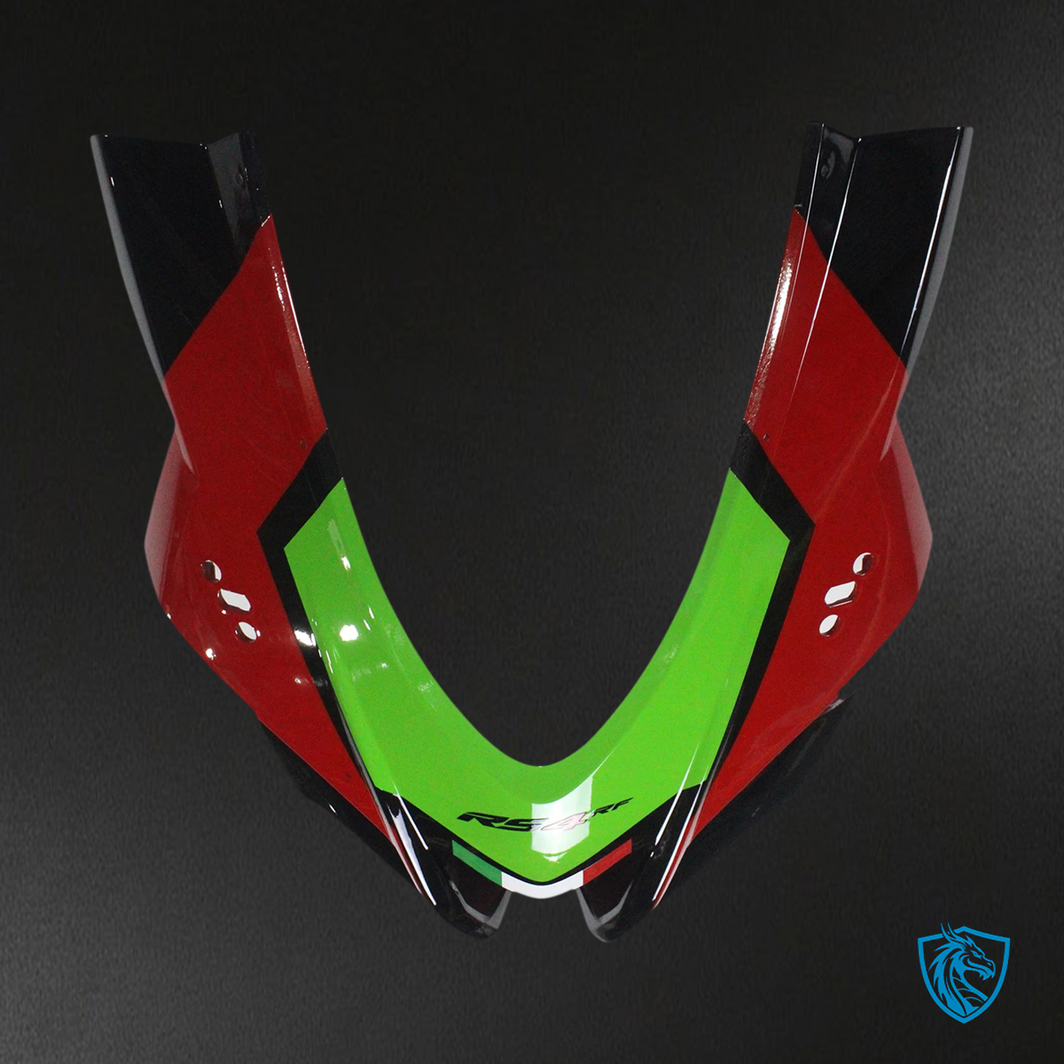 Aprilia RSV4 1000 (2016-2020) Fairing Kit - Red & Green Style 3 - ABS Bodywork