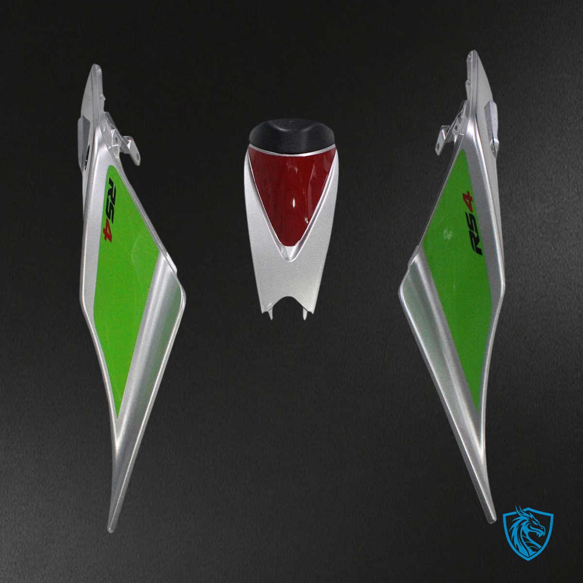 Aprilia RSV4 1000 (2016-2020) Fairing Kit - Red & Green Style 3 - ABS Bodywork