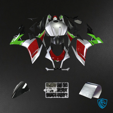 Aprilia RSV4 1000 (2016-2020) Fairing Kit - Red & Green Style 9 - ABS Bodywork