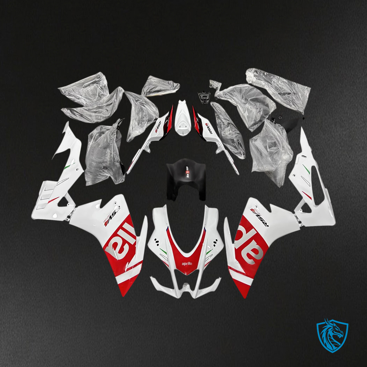Aprilia RSV4 1000 (2016-2020) Fairing Kit - White and Red - ABS Bodywork