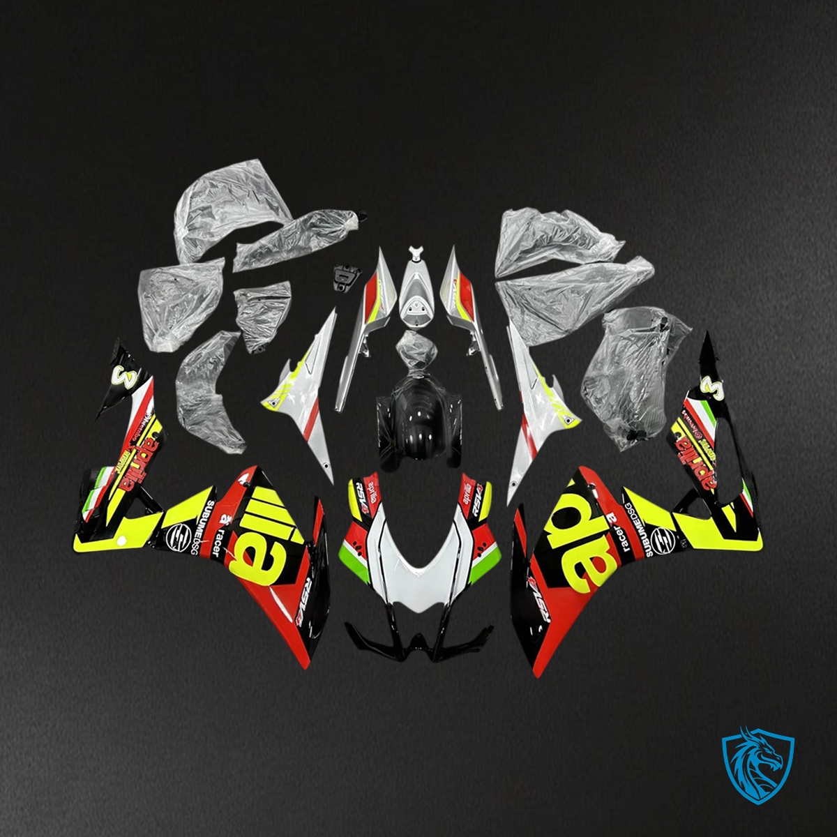 Aprilia RSV4 1000 (2016-2020) Fairing Kit - Yellow, Black & Red - ABS Bodywork
