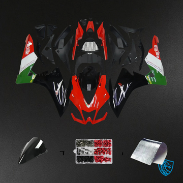 Aprilia RSV4 1000 (2009-2015) Fairing Kit - Red & Green Style 1 - ABS Bodywork