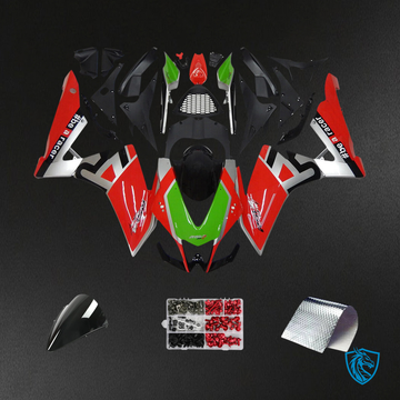 Aprilia RSV4 1000 (2009-2015) Fairing Kit - Red & Green Style 2 - ABS Bodywork