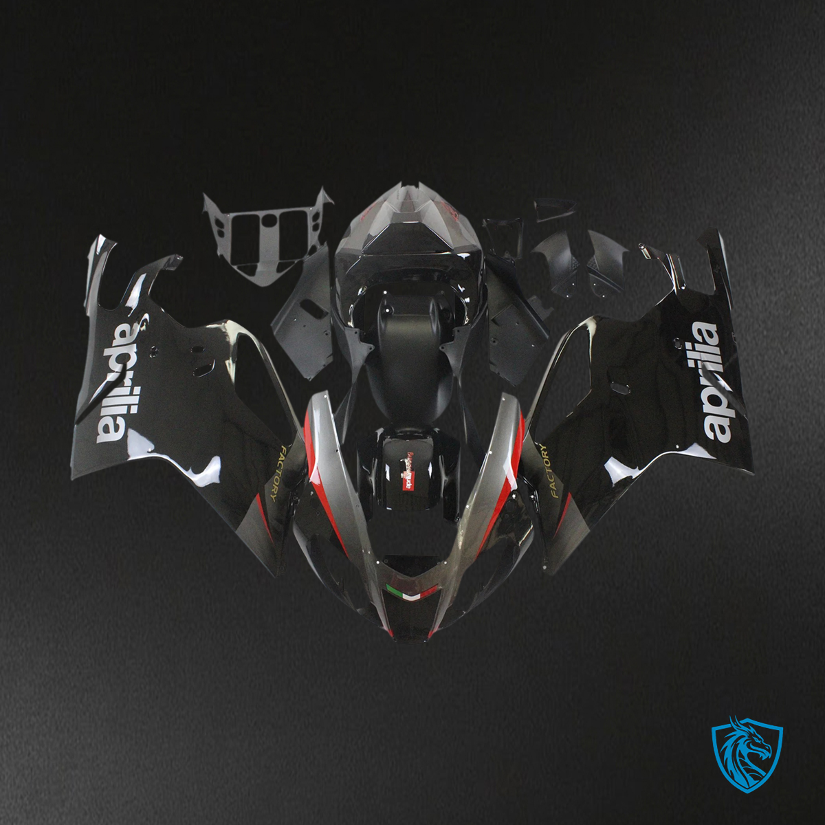 Aprilia RSV 1000 (2003-2006) Fairing Kit - Black - ABS Bodywork