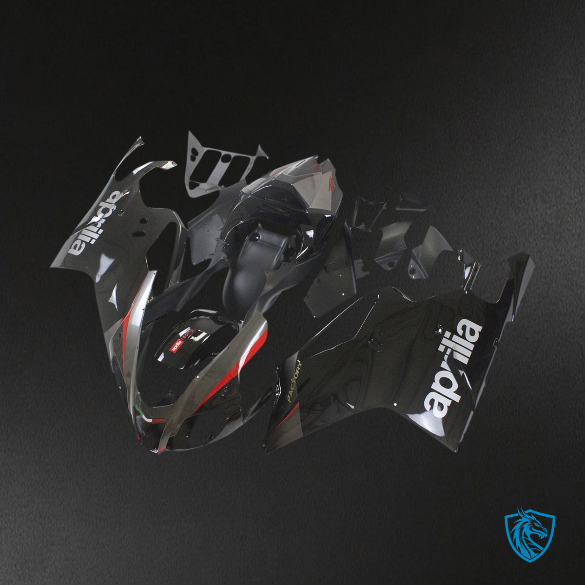 Aprilia RSV 1000 (2003-2006) Fairing Kit - Black - ABS Bodywork