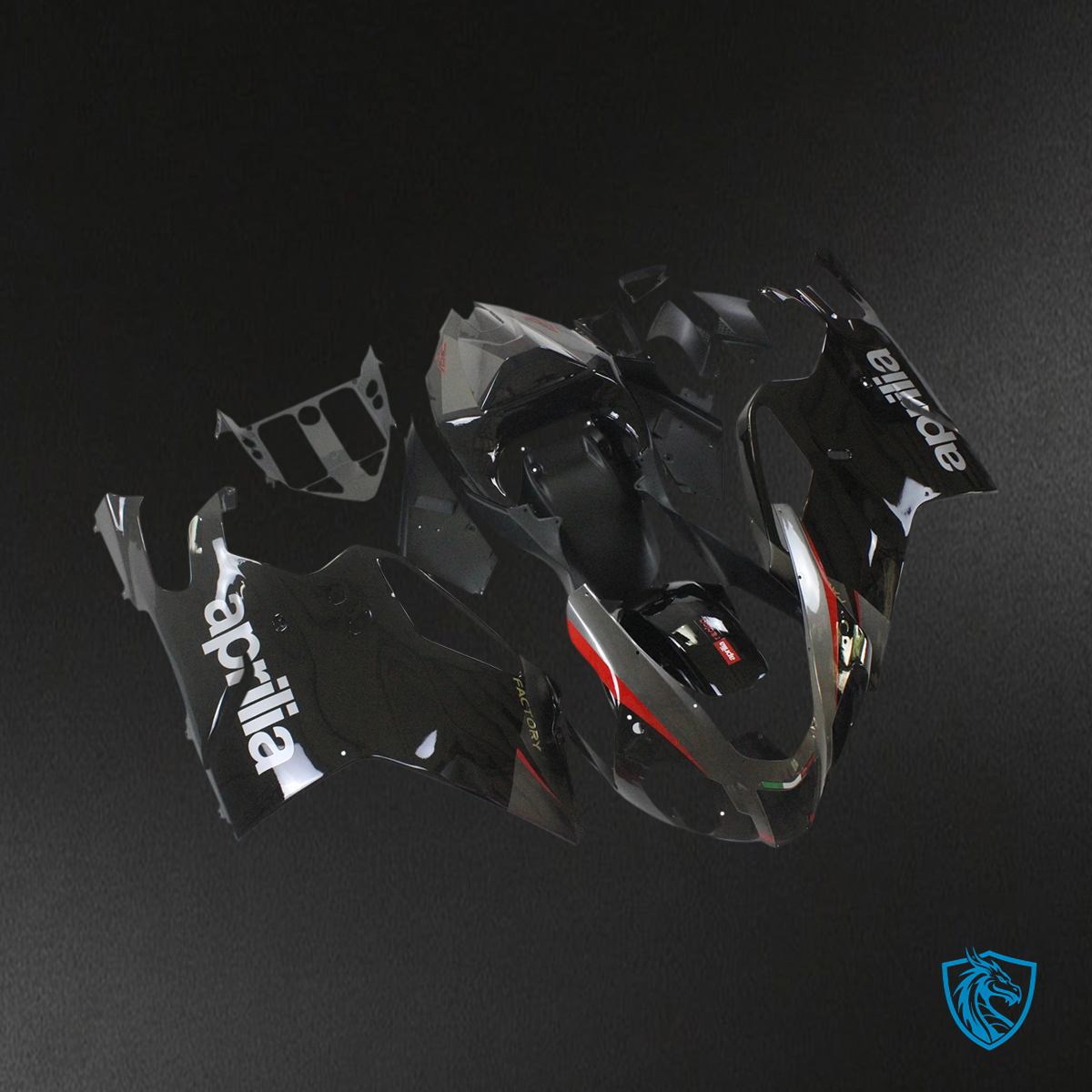 Aprilia RSV 1000 (2003-2006) Fairing Kit - Black - ABS Bodywork