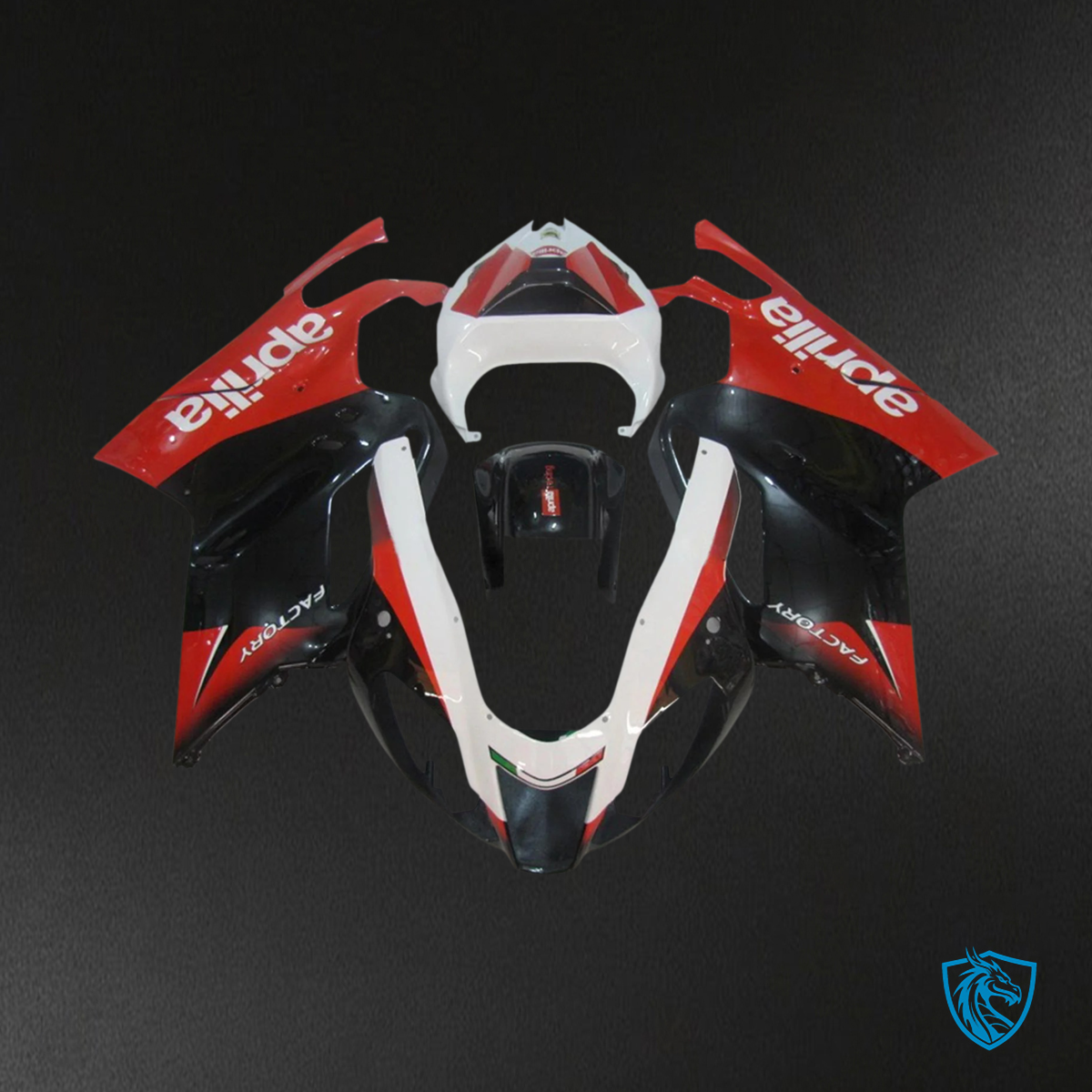 Aprilia RSV 1000 (2003-2006) Fairing Kit - Red & Black - ABS Bodywork