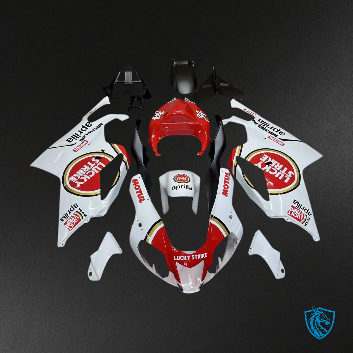 Aprilia RSV 1000 (2003-2006) Fairing Kit - Red & White - ABS Bodywork