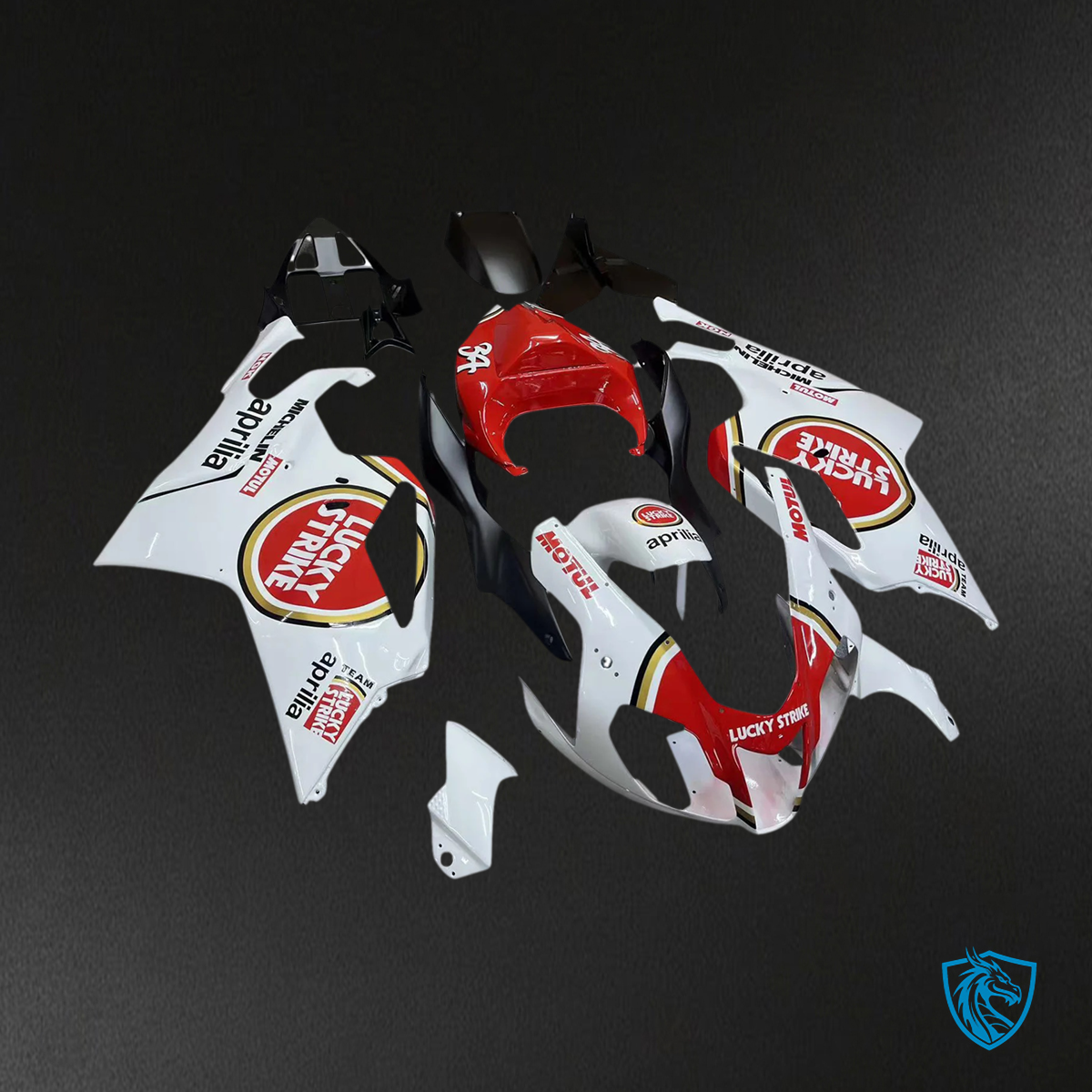 Aprilia RSV 1000 (2003-2006) Fairing Kit - Red & White - ABS Bodywork