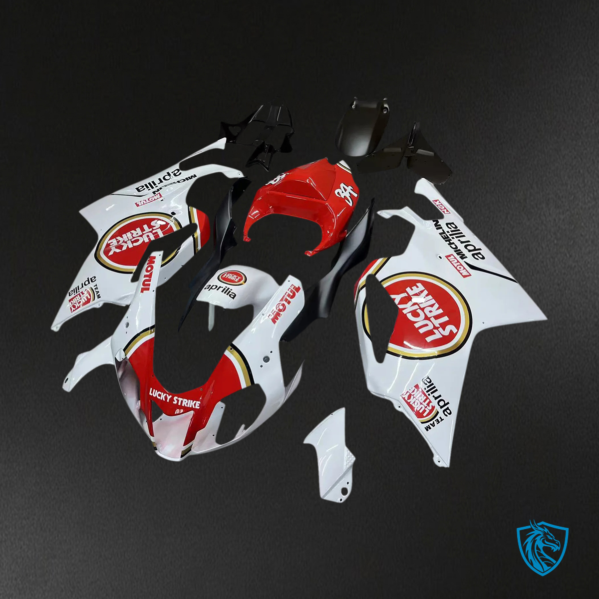 Aprilia RSV 1000 (2003-2006) Fairing Kit - Red & White - ABS Bodywork